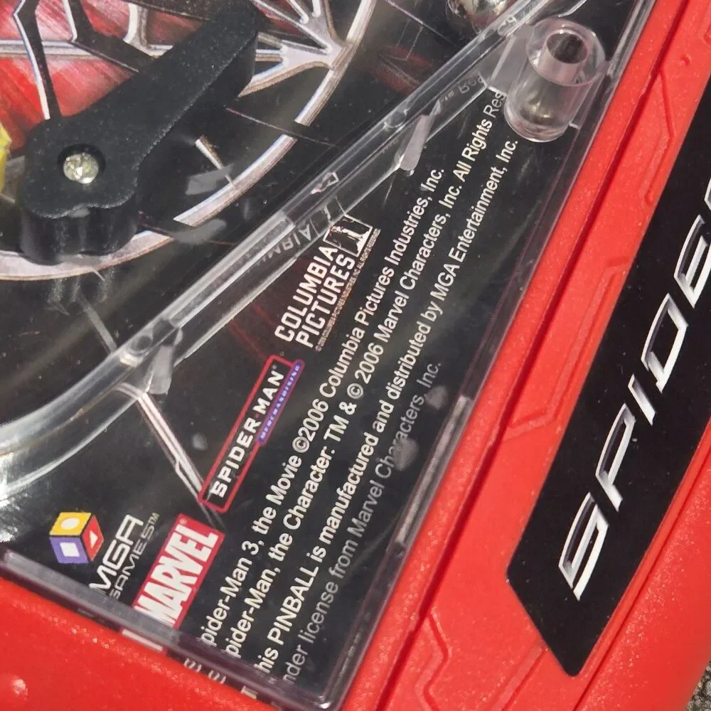 Spider-Man 3 Tabletop Pinball Game MGA Marvel 2006 Electronic Tested Working
